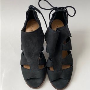 Lucky Brand Black Lanita Block heel sandals 6M